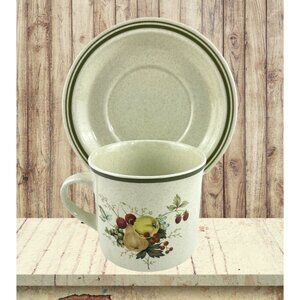 Royal Doulton Lambethware 3 Cup & Saucer Flat Bottom Cornwell L.S.1015 England